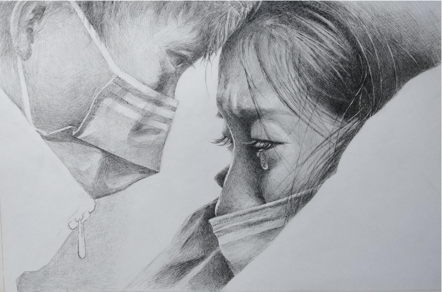3，王舰 《离别》 钢笔画.png