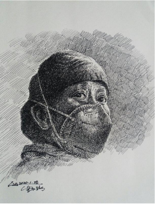 12，李正强《天使》钢笔画.png
