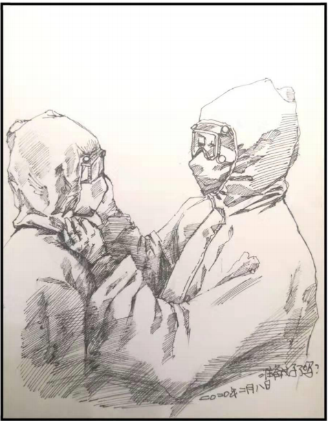 14，窦进平《时刻准备着》钢笔画.png