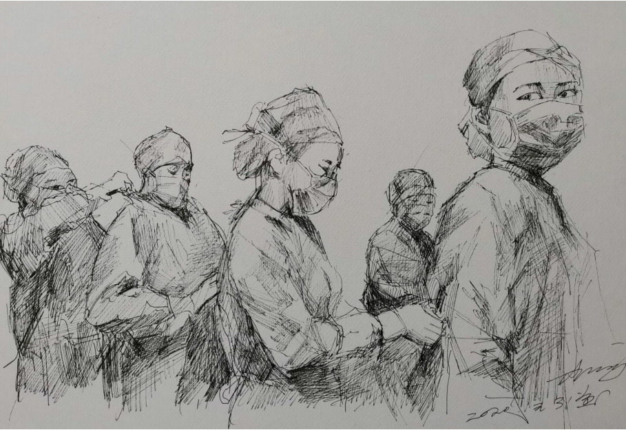15，张伟《天使》钢笔画.png